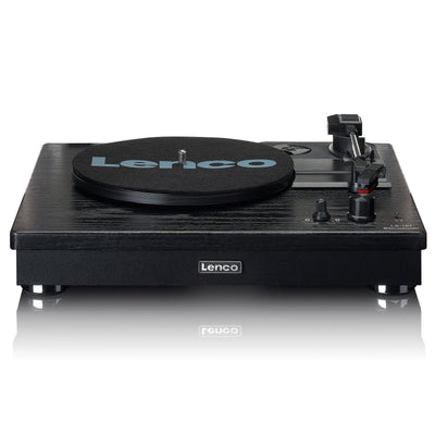 LENCO - LS-101BK - Houten platenspeler met Bluetooth®, 2 externe speakers