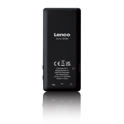 LENCO Xemio-860BK - MP3/MP4 speler met Bluetooth® en 8GB intern geheugen - Zwart