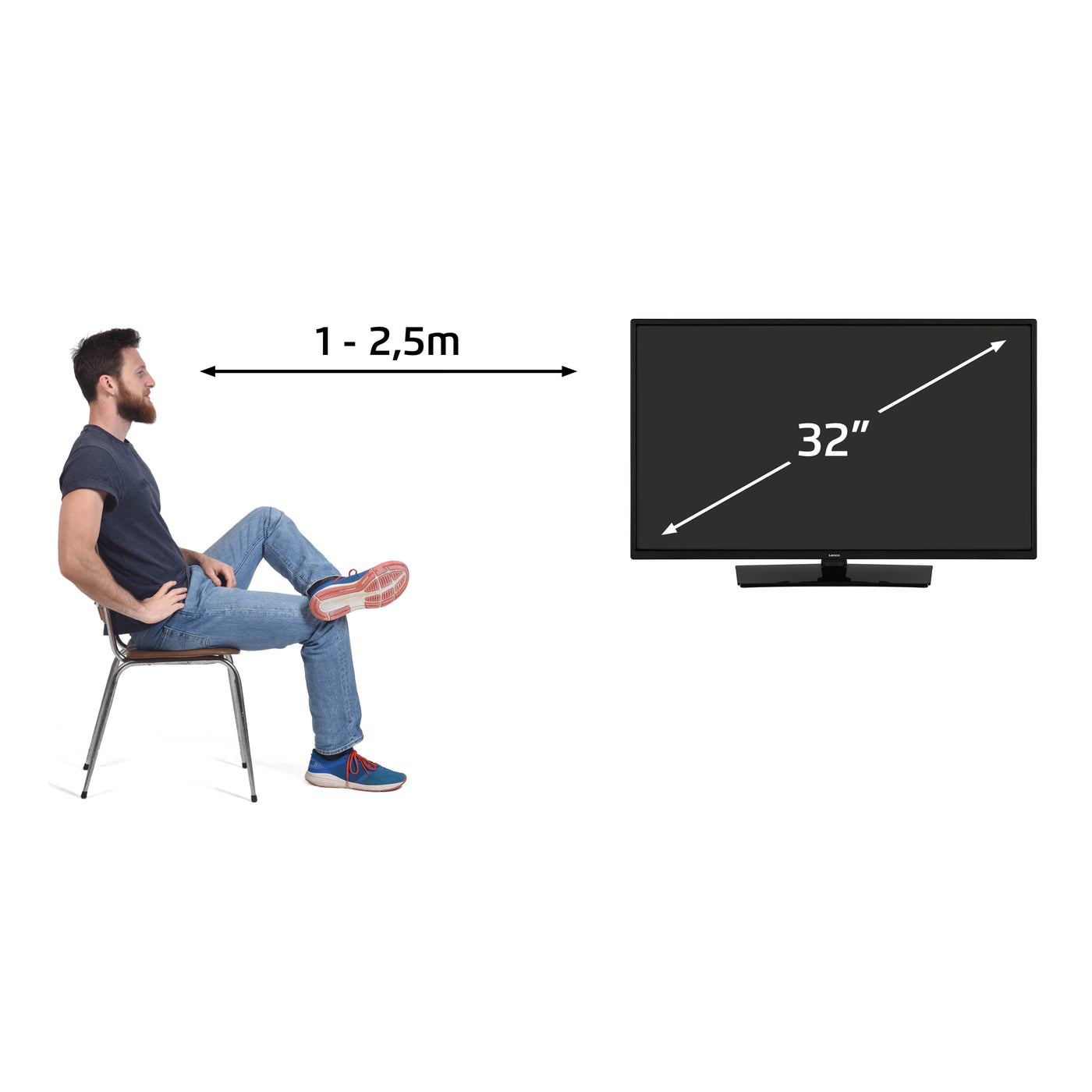 LENCO DVL-3273BK - 32" Smart TV met ingebouwde DVD speler, zwart