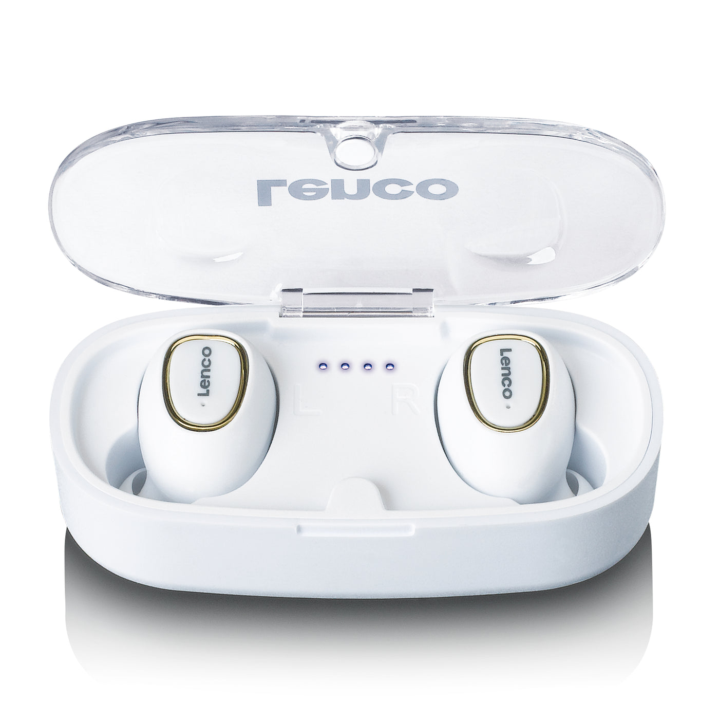 LENCO EPB-410WH Bluetooth® IPX4 TWS Earphone with Powerbank - White