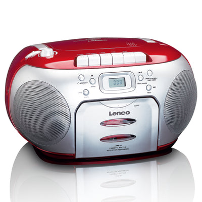 LENCO SCD-410RD - Radio cassette, CD, player - Red