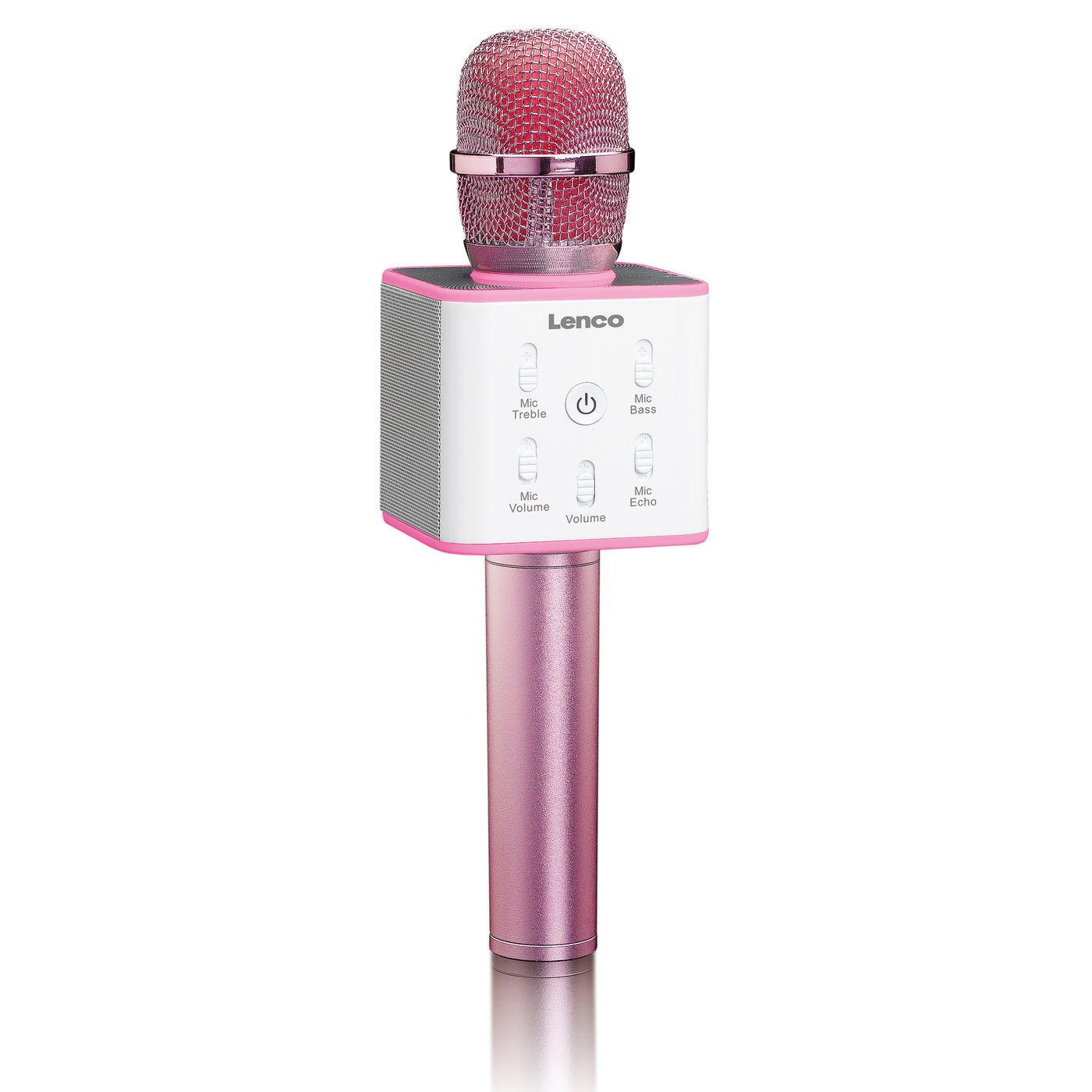 LENCO BMC-80 Pink - Karaoke microfoon met Bluetooth® en ingebouwde speakers - Roze