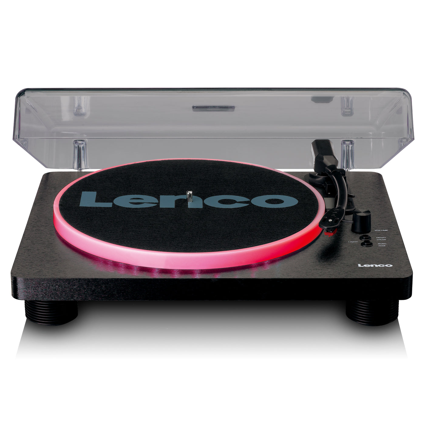 LENCO LS-50LEDBK - Platenspeler mét ingebouwde speakers USB Encoding en LED verlichting