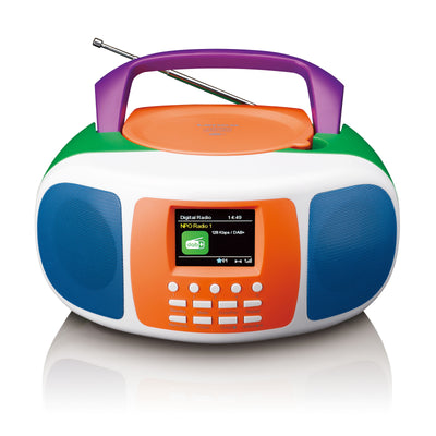 LENCO SCD-861KIDS - Draagbare DAB+/FM radio met Bluetooth®, CD-speler en groot LCD kleurendisplay - Vrolijke kleuren voor kinderen