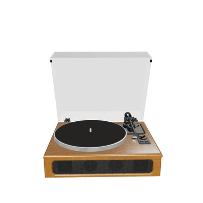 LENCO LS-410WA - Record Player with 4 built-in speakers - Wood