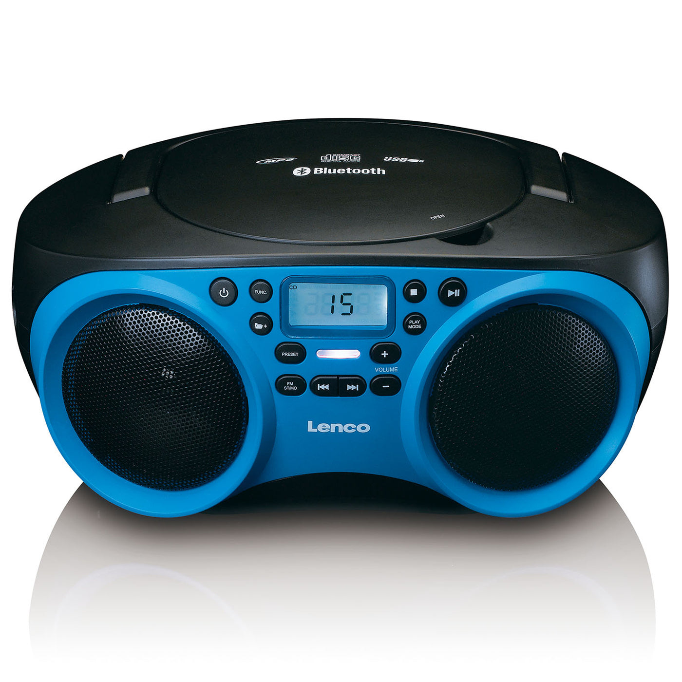 LENCO SCD-501BU Portable FM Radio CD-USB player with Bluetooth® - Blue