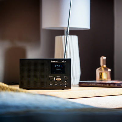 LENCO PDR-031BK - DAB+/FM Radio met oplaadbare batterij en Bluetooth® - Zwart