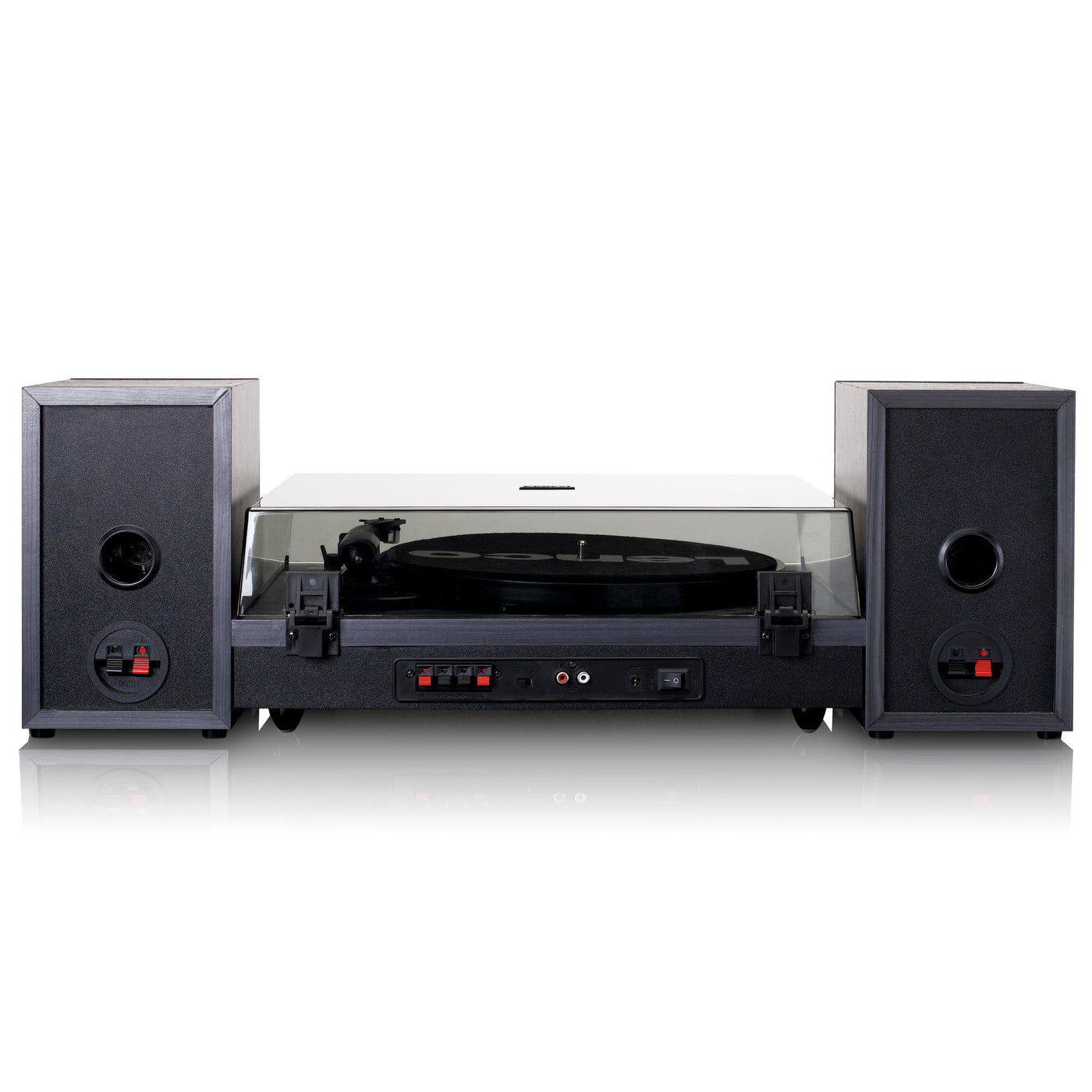 LENCO LS-301BK - Platenspeler met Bluetooth® en twee externe speakers, zwart