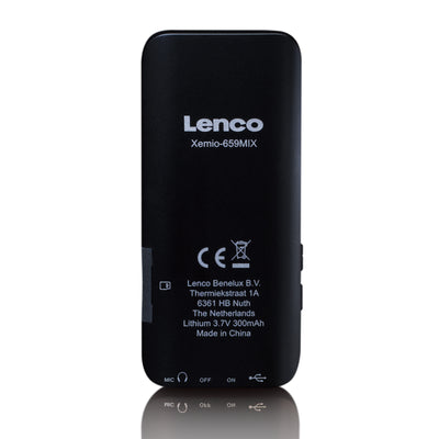 LENCO Xemio-659GY - MP3/MP4-speler met 4GB micro SD kaart, grijs