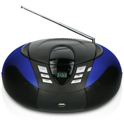 LENCO SCD-37 USB Blue - Draagbare FM Radio CD en USB speler - Blauw
