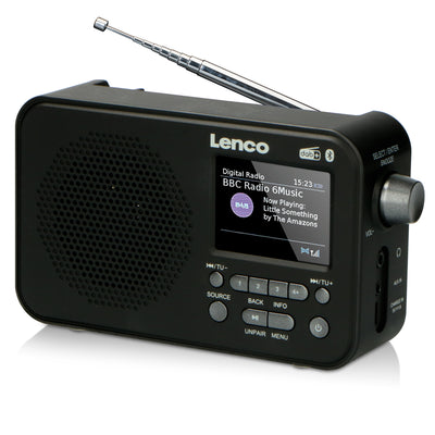 LENCO PDR-035BK - DAB+ / FM Radio met Bluetooth® - Zwart
