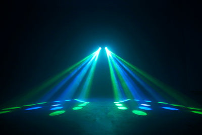 LENCO LFM-110BK - Dual Matrix party LED light and fog machine