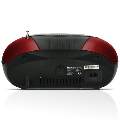 LENCO SCD-37 USB Red - Portable FM Radio CD and USB player - Red