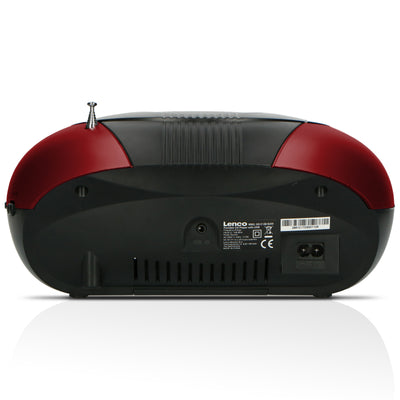 LENCO SCD-37 USB Red - Draagbare FM Radio CD en USB speler - Rood