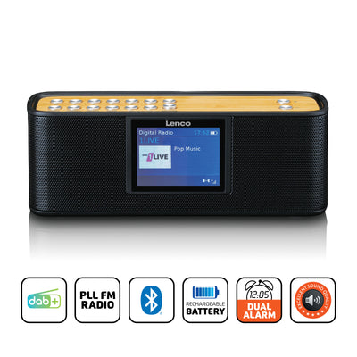 LENCO PDR-045BK - DAB+ radio with Bluetooth 5.0, black