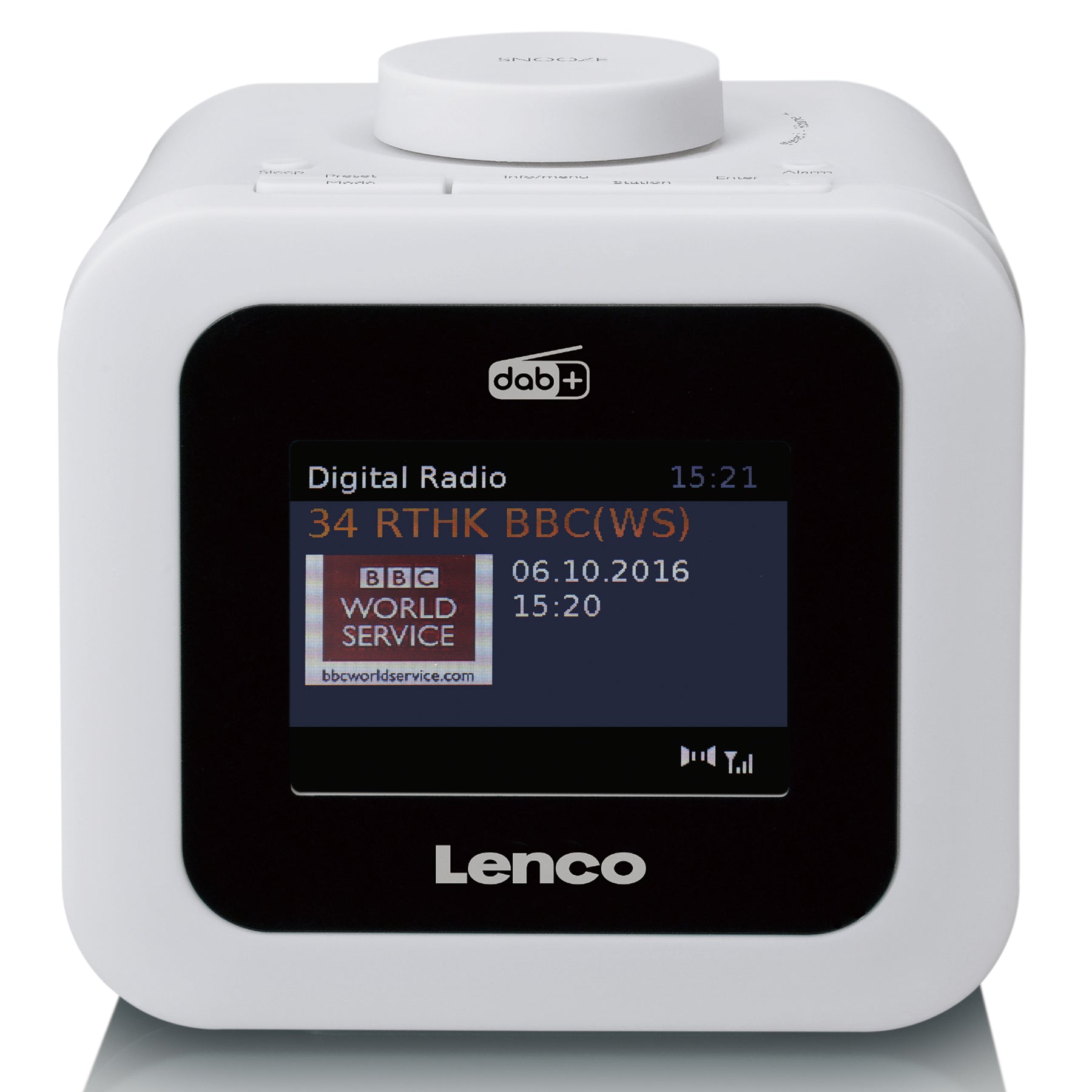 Clock DAB+/FM - - display White with CR-620WH colour LENCO Radio