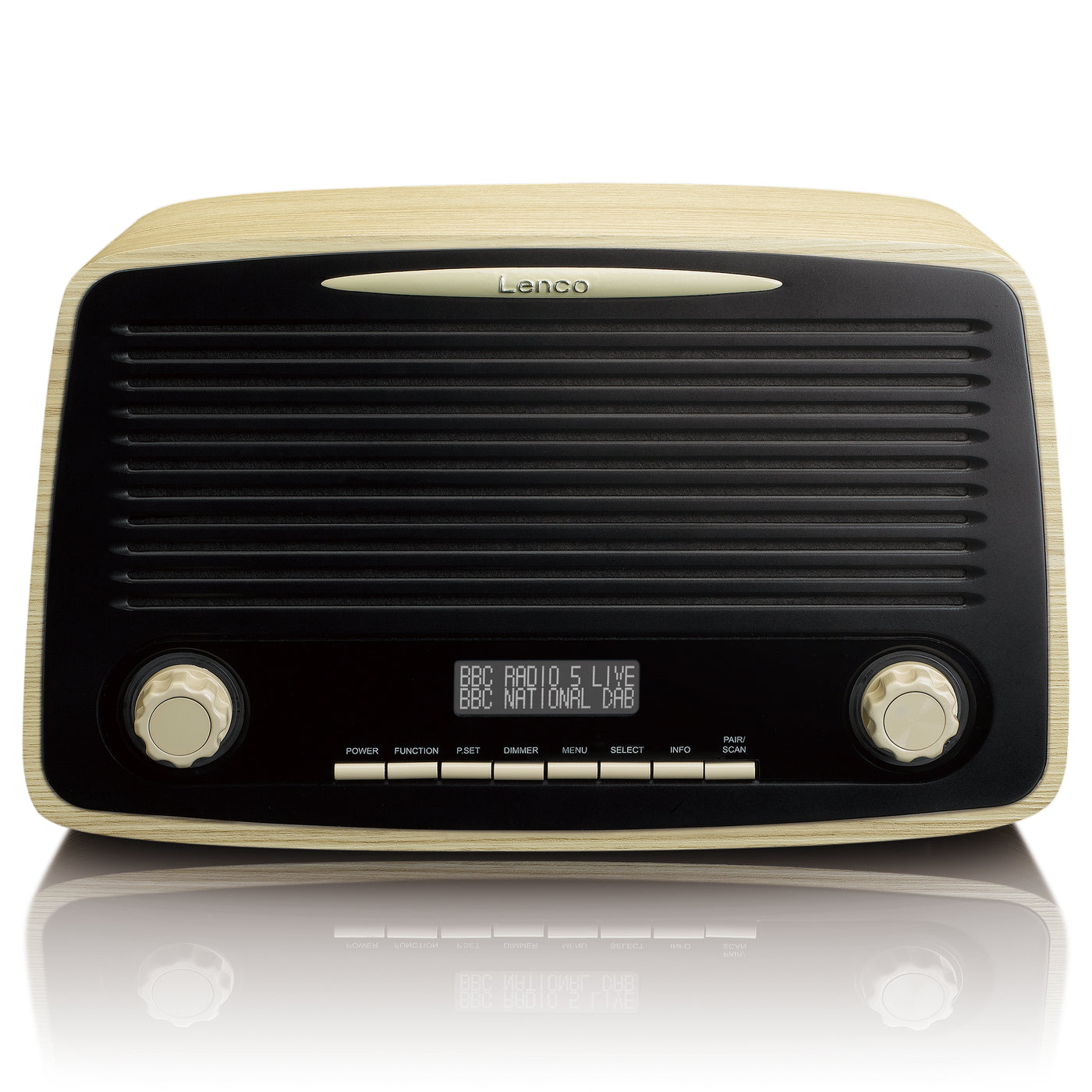 LENCO DAR-012WD - DAB+ FM Radio met Bluetooth®, AUX-ingang en alarm functie - Hout