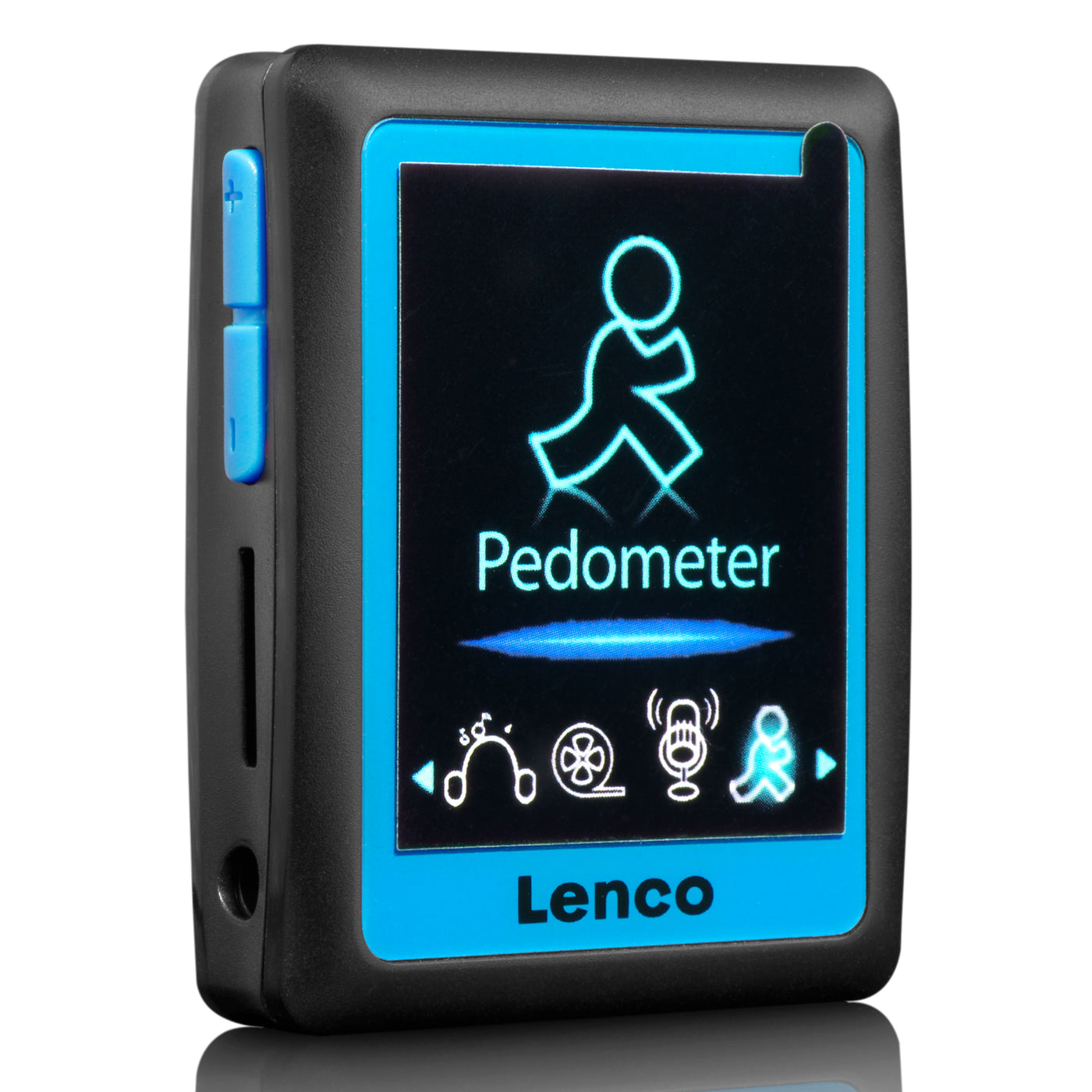 LENCO PODO-152 - MP3/4 Speler met stappenteller en 4GB - Blauw