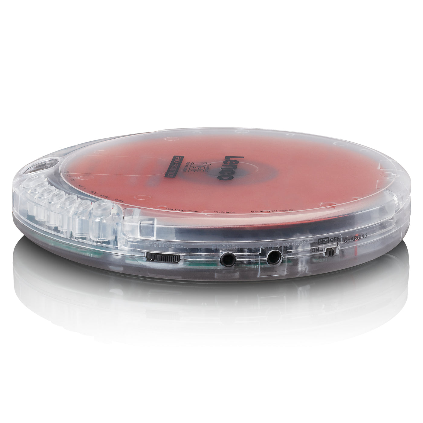 LENCO CD-202TR - Portable CD-speler met anti-shock - Transparant