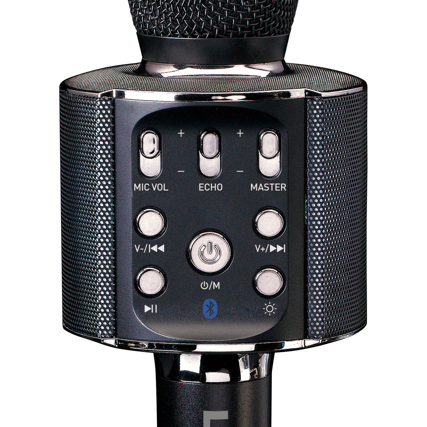 LENCO BMC-090BK - Bluetooth® Karaoke microfoon met speaker en verlichting - Zwart