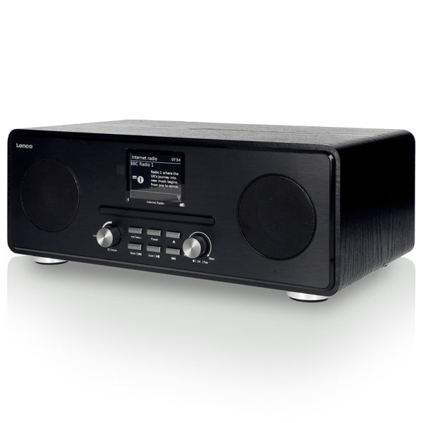 LENCO DIR-260BK - Internet / DAB + FM Radio with CD-player and Bluetooth®, black