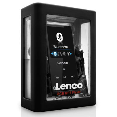 LENCO Xemio-760 BT Black BT - MP3/MP4 player met Bluetooth® - 8GB geheugen - Zwart