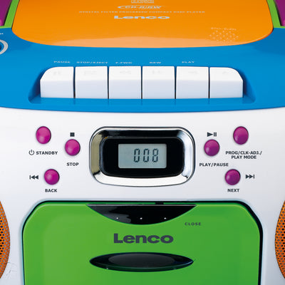 LENCO SCD-971 - Portable FM radio CD/Cassette player - Multi colour
