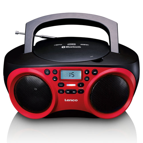 LENCO SCD-501RD - Draagbare FM Radio CD-USB speler met Bluetooth® - Rood
