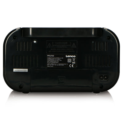 LENCO PR2700 - Noodradio op batterijen compact outdoor Survival - Zwart