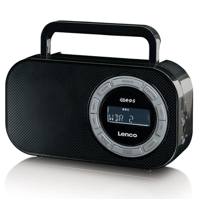 LENCO PR2700 - Portable FM Radio with RDS and USB connection - Black