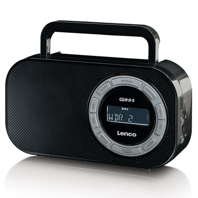 LENCO PR2700 - Noodradio op batterijen compact outdoor Survival - Zwart