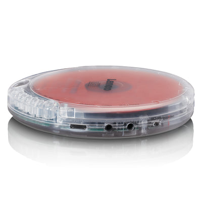 LENCO CD-012TR - Portable CD player with charging function - Transparent