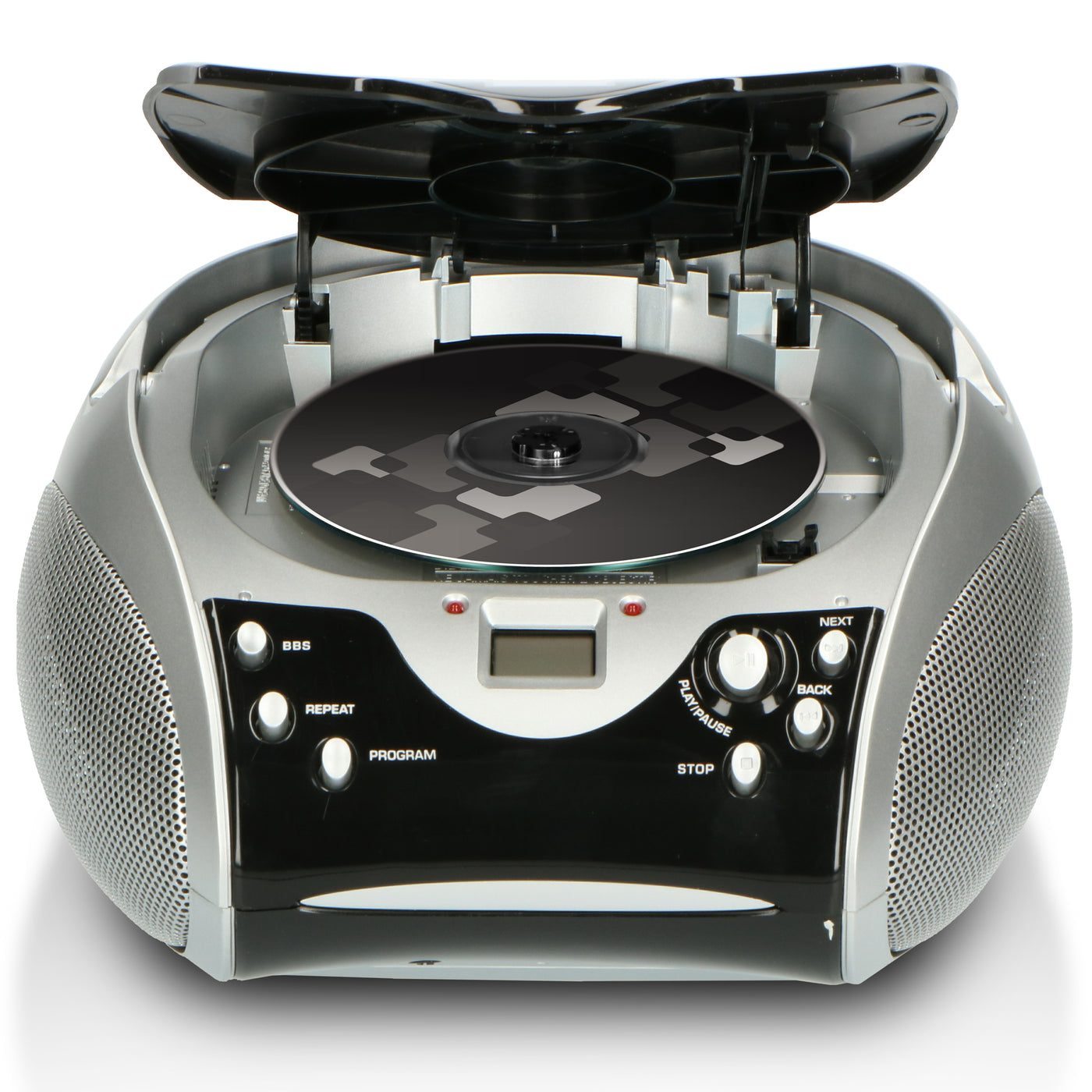 LENCO SCD-24 Black/Silver - Draagbare stereo FM radio met CD-speler - Zwart/zilver