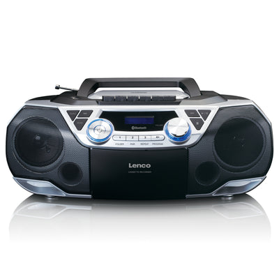 LENCO SCD-120SI - Boombox  FM, CD, Cassette, USB, Bluetooth®, RC