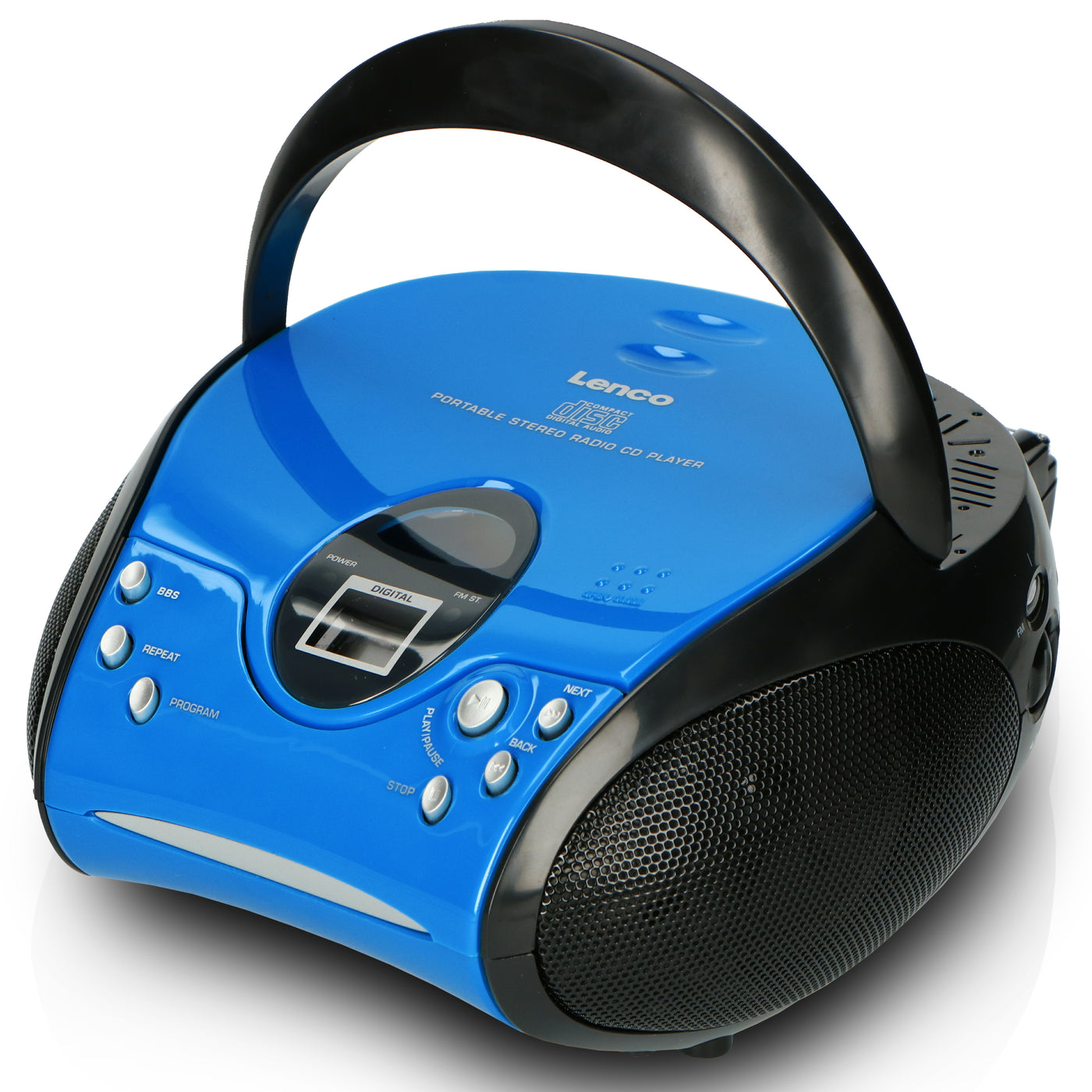 LENCO SCD-24 Blue/Black Blue/Black - Draagbare stereo FM radio met CD-speler - Blauw/zwart