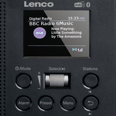 LENCO PDR-031BK - DAB+/FM Radio met oplaadbare batterij en Bluetooth® - Zwart