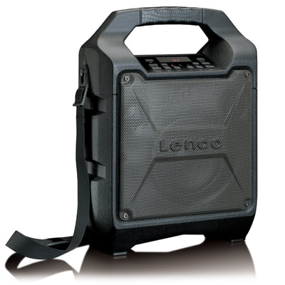 LENCO PA-30 - Portable Bluetooth® Speaker with FM Radio and USB - Black
