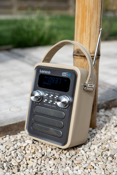 LENCO PDR-051TPSI LENCO - Portable DAB+ FM Radio with Bluetooth® and AUX-input, rechargeable battery - Taupe