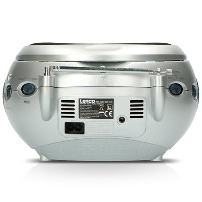 LENCO SCD-24 Black/Silver - Draagbare stereo FM radio met CD-speler - Zwart/zilver