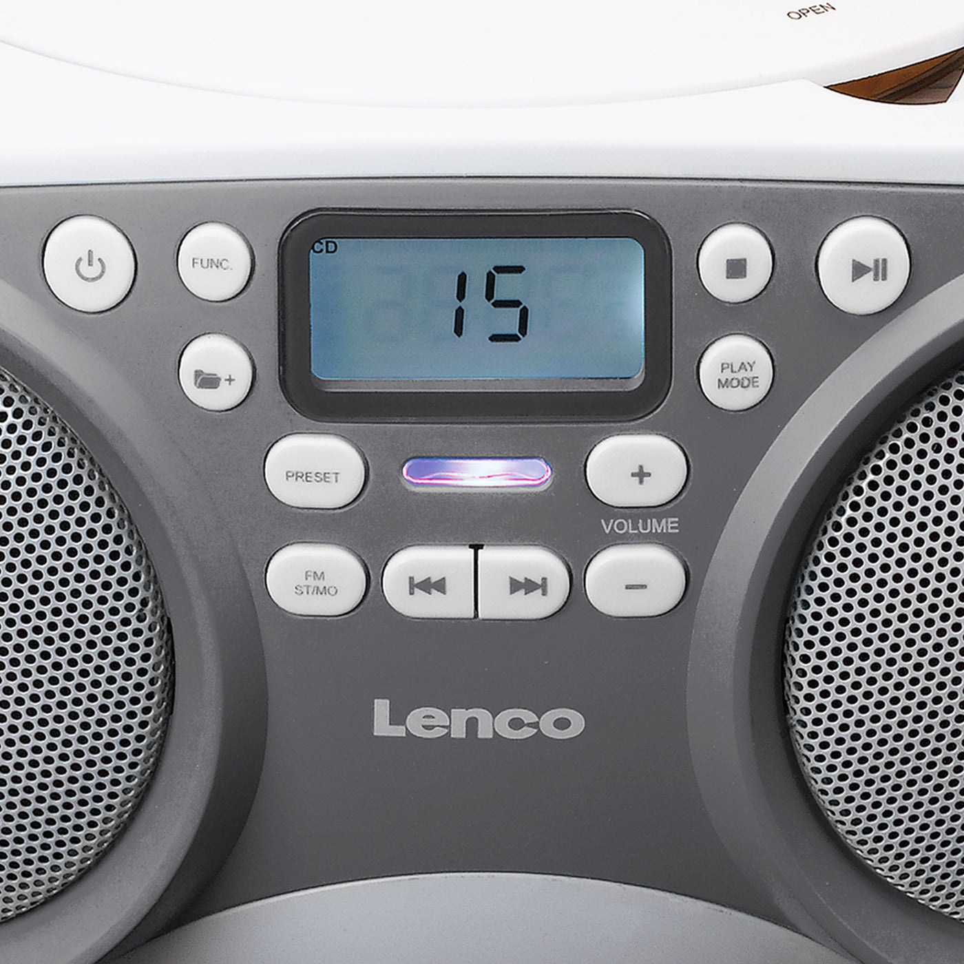 LENCO SCD-301GY - Draagbare FM Radio/CD/MP3 en USB speler - Grijs