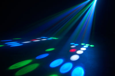 LENCO LFM-110BK - Dual Matrix party LED light and fog machine