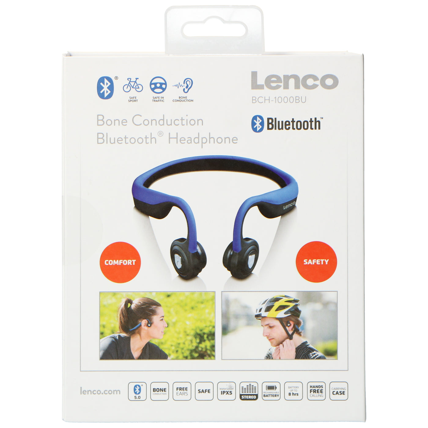 LENCO BCH-1000 - Bone Conduction Bluetooth® headphone, blue