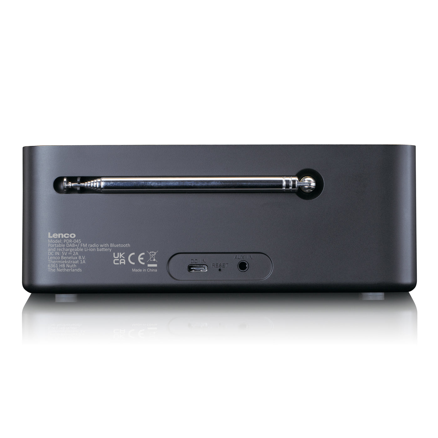 LENCO PDR-045BK - DAB+ radio met Bluetooth® 5.0, zwart