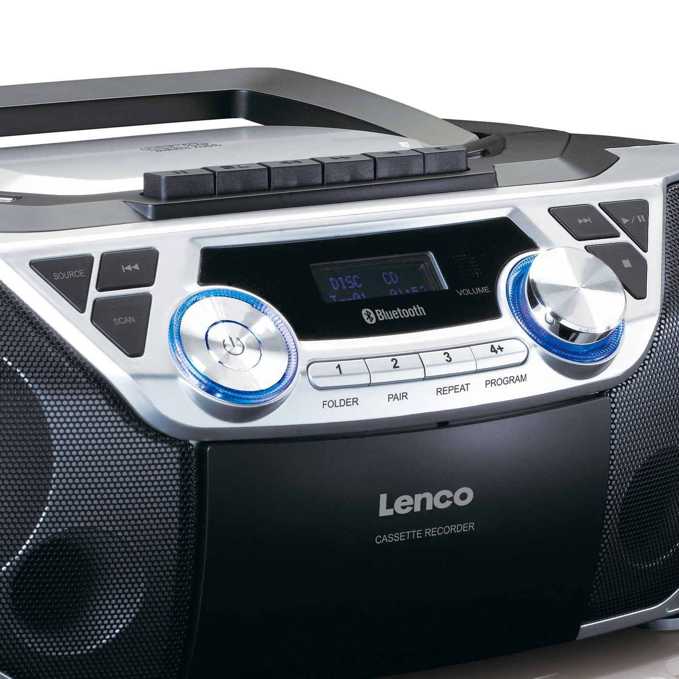 LENCO SCD-120SI - Draagbare radio CD-speler met Bluetooth® - Zilver