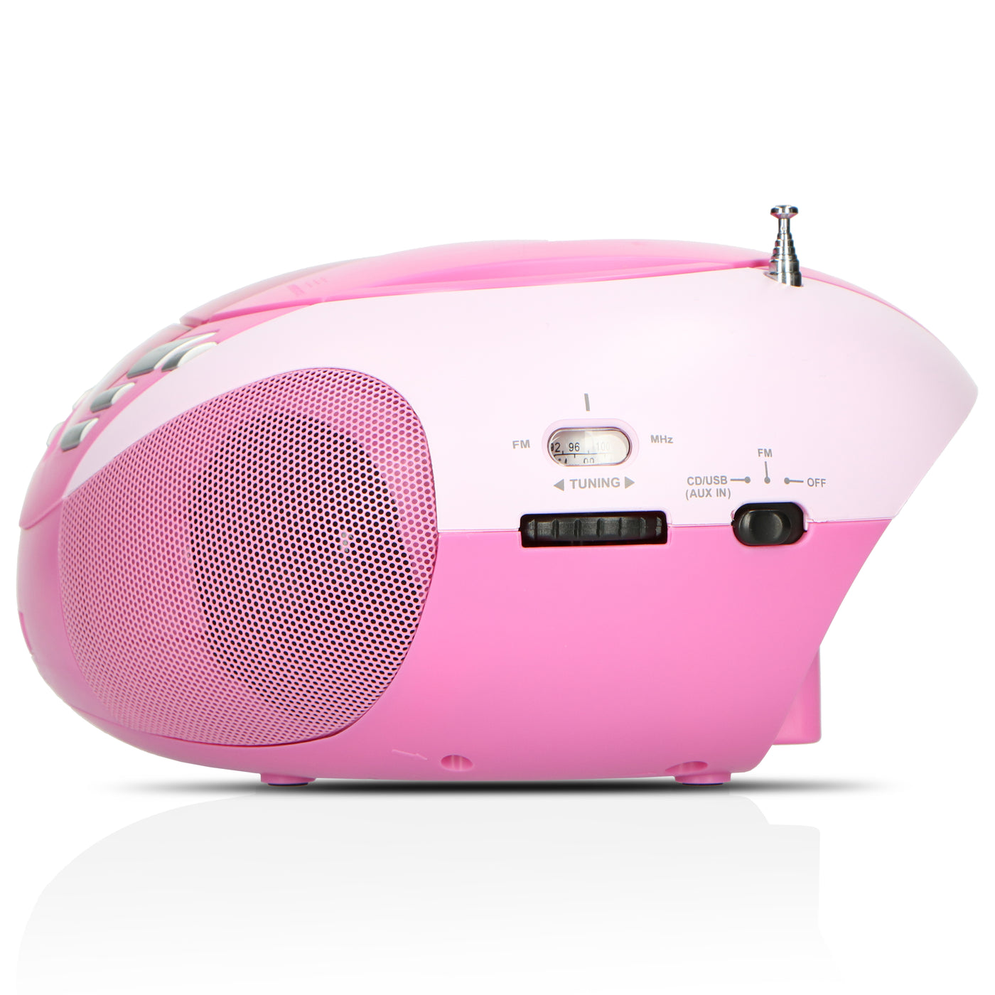 LENCO SCD-37 USB Pink - Portable FM Radio CD and USB player - Pink