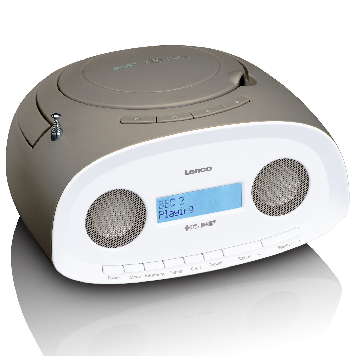 LENCO SCD-69TP - Draagbare DAB+/FM Radio CD-USB-speler - Taupe