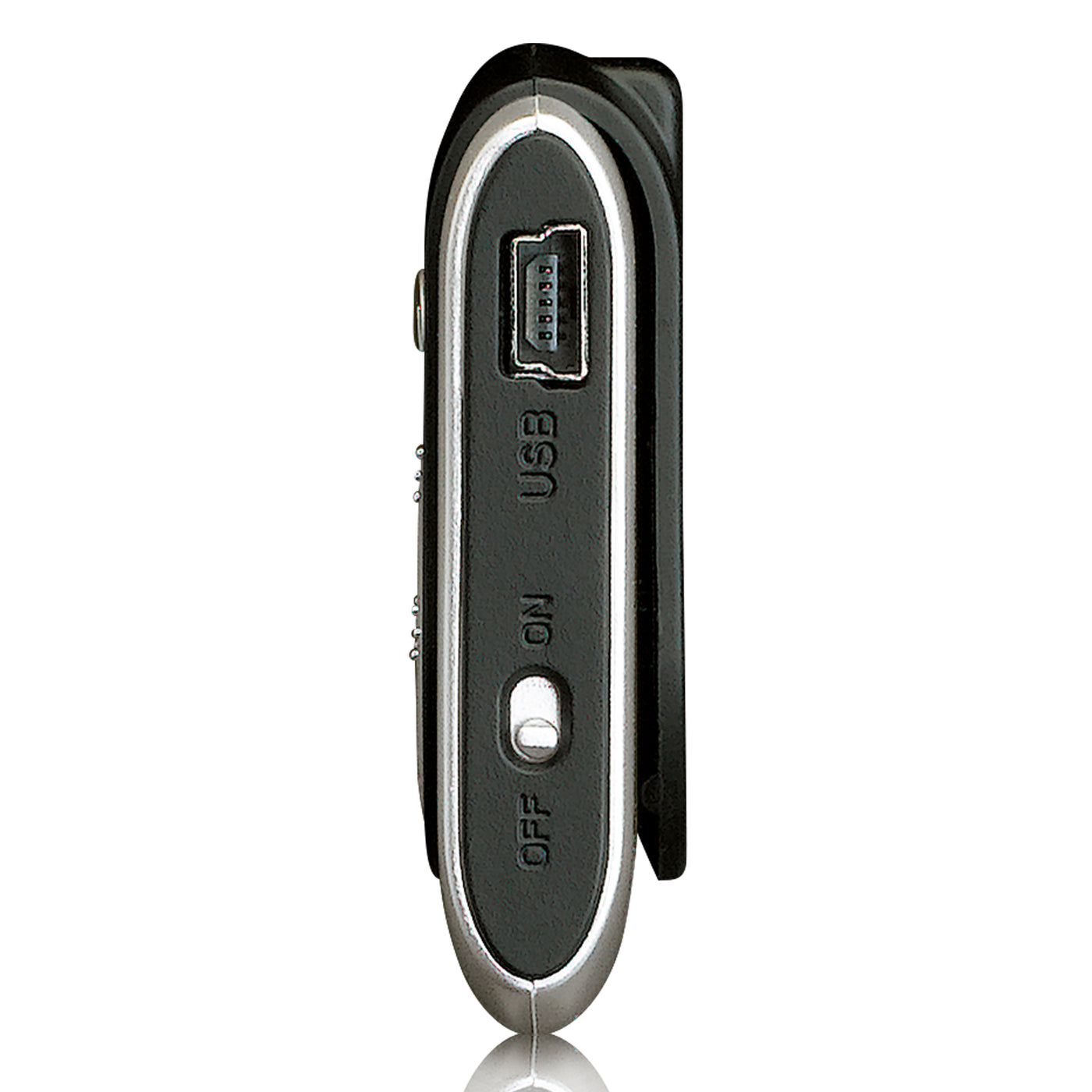 Ices IMP-101SI - Oplaadbare MP3 speler met SD-kaart slot en in-ear oortelefoon - Zilver