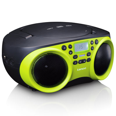 LENCO SCD-200LM - Radio CD Speler met MP3 en USB functie - Lime