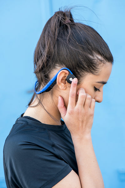 LENCO BCH-1000 - Bone Conduction Bluetooth® headphone, blue