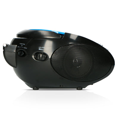 LENCO SCD-24 Blue/Black - Portable stereo FM radio with CD player - Blue/black